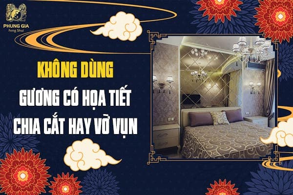 Không Dùng Gương Có Họa Tiết Chia Cắt Hay Vỡ Vụn