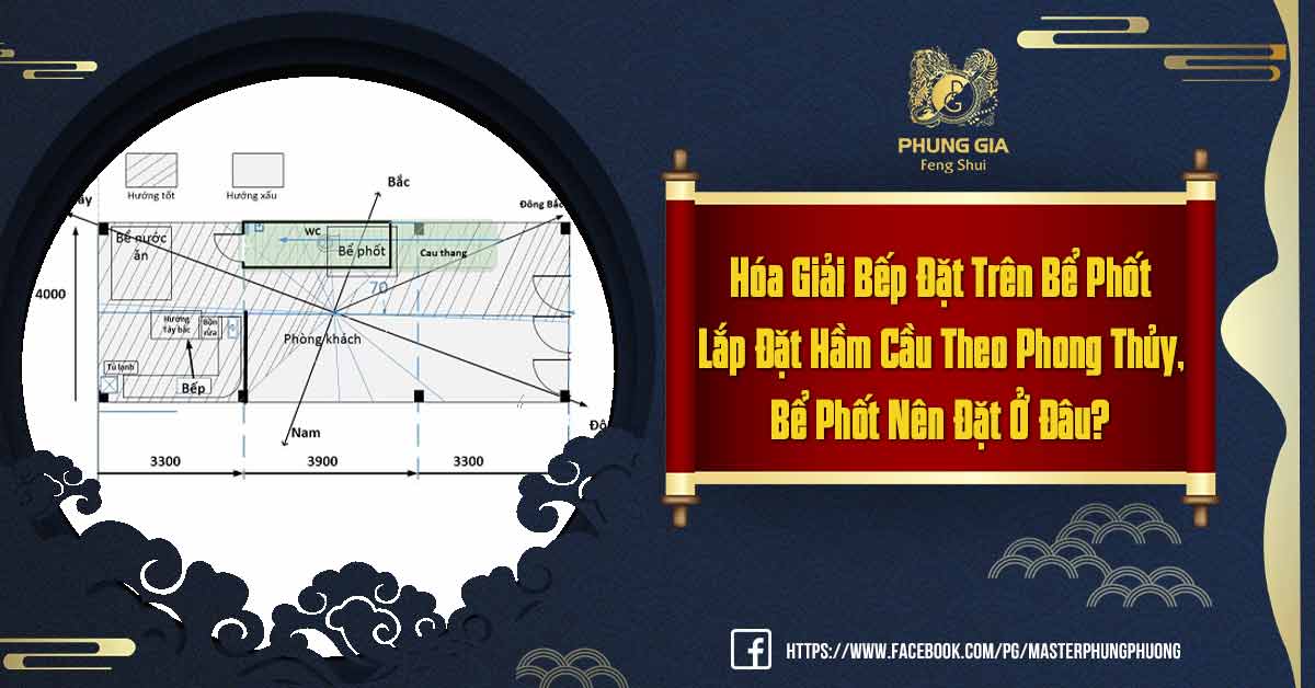 bêp đặt trên bể phốt