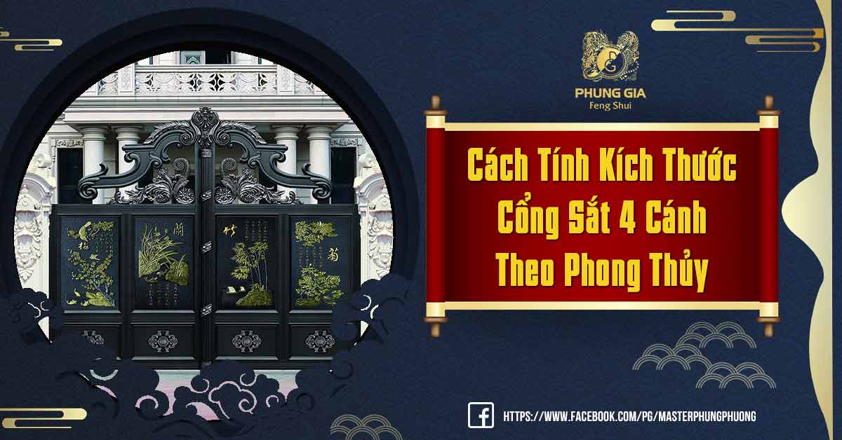 Kích Thước Cổng 4 Cánh Theo Phong Thủy