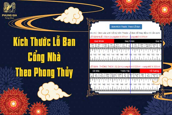 Kích Thước Lỗ Ban Cổng Nhà Theo Phong Thủy