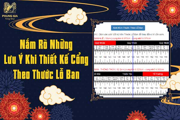 Nắm Rõ Những Lưu Ý Khi Thiết Kế Cổng Theo Thước Lỗ Ban