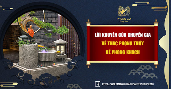 Thác Nước Phong Thủy Để Phòng Khách