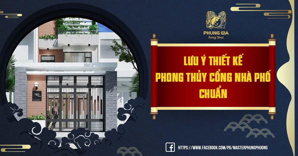 phong thủy cổng nhà phố