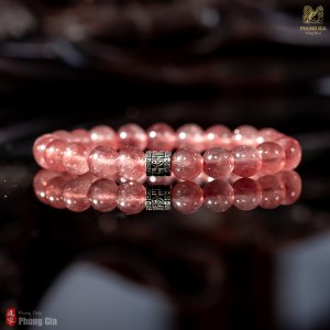 Vòng tay thái tuế thạch anh dâu